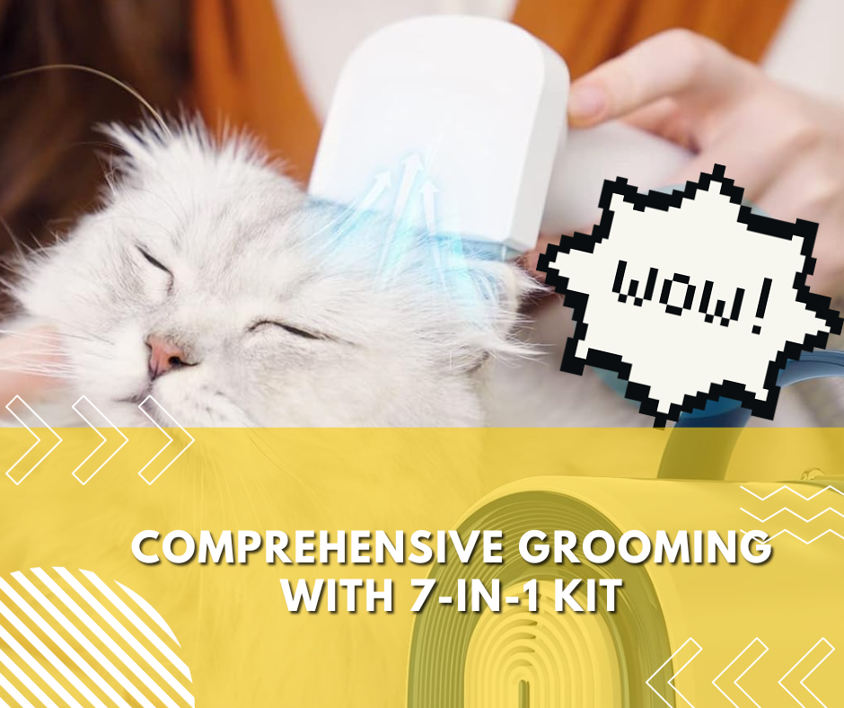 Comprehensive Grooming with 7-in-1 Kit, Oneisall Dog Hair Vacuum